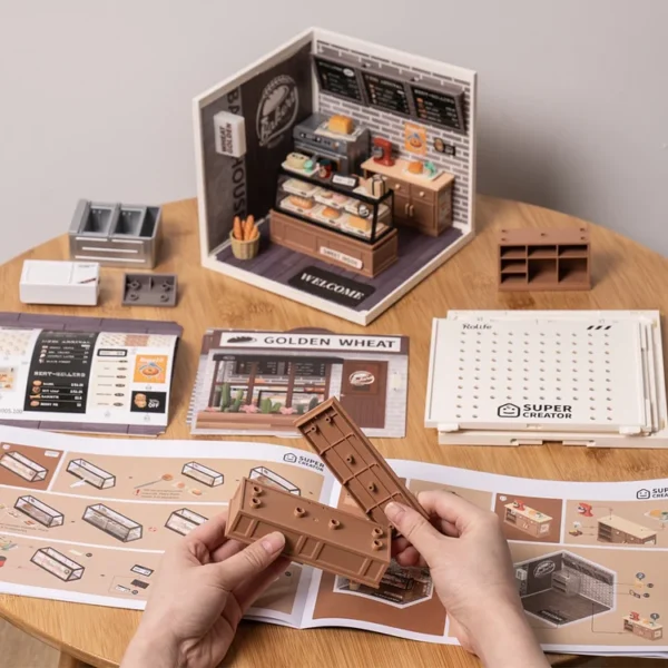 Golden Wheat Bakery Plastic DIY Miniature House Kit - Image 5