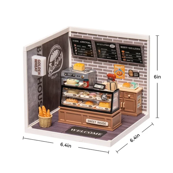 Golden Wheat Bakery Plastic DIY Miniature House Kit - Image 4