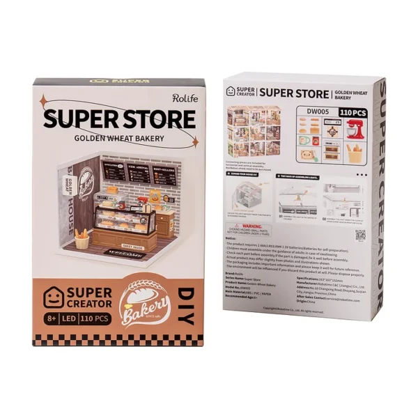 Golden Wheat Bakery Plastic DIY Miniature House Kit - Image 3