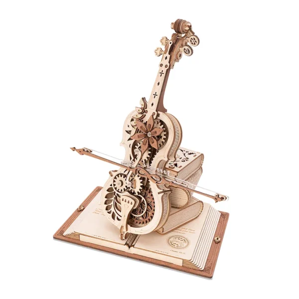 Magic Cello Mechanical Music Box 3D Wooden Puzzle - Image 2
