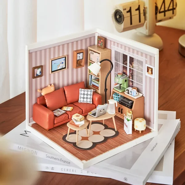 Cozy Living Lounge DIY Plastic Miniature House - Image 3