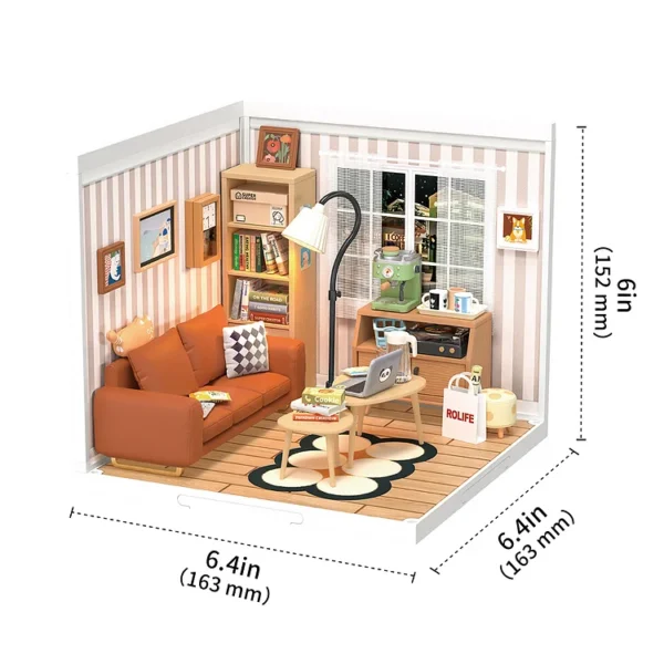Cozy Living Lounge DIY Plastic Miniature House - Image 7