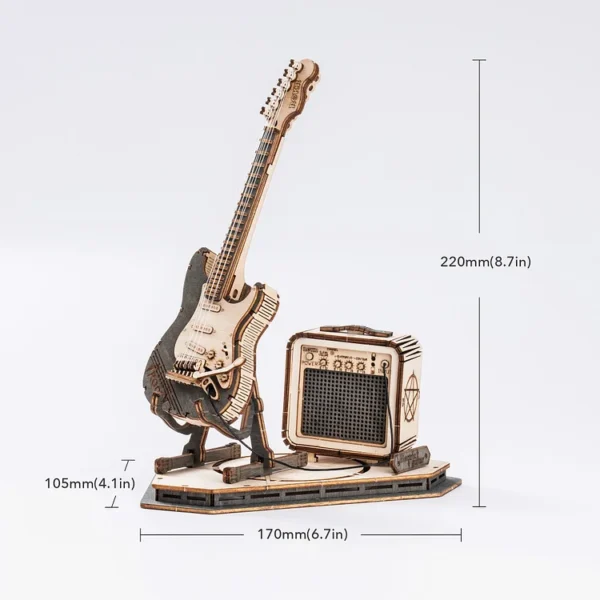 Electric Guitar Model 3D Wooden Puzzle - Image 4