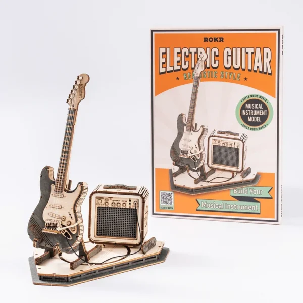 Electric Guitar Model 3D Wooden Puzzle - Image 3