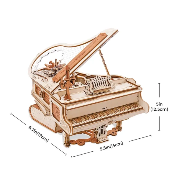 Magic Piano Mechanical Music Box 3D Wooden Puzzle - Image 3