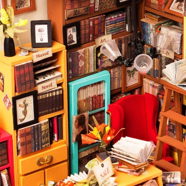 Sam's Study Library DIY Miniature House Kit - Image 5