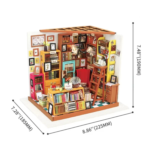Sam's Study Library DIY Miniature House Kit - Image 4