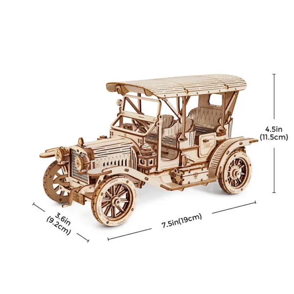 Vintage Car 3D Wooden Puzzle - Image 3