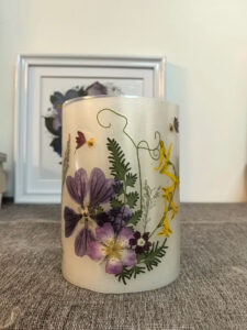 Press Flower Candle