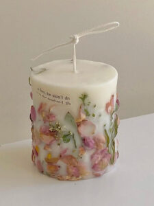 Press Flower Candle